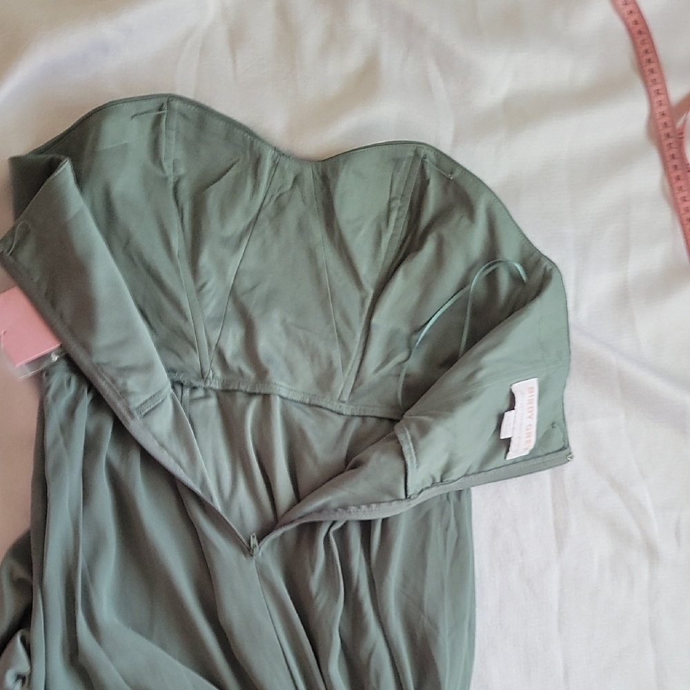 Birdy Grey Strapless Dress in Soft Green - Picture 6 of 10